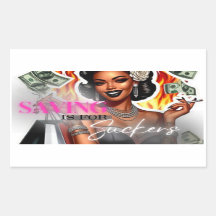 "Saving is for Suckers" Credit Debit Card Stickers