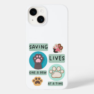 Saving Lives One Paw At A Time – Vet Animal Design Case-Mate iPhone 14 Case