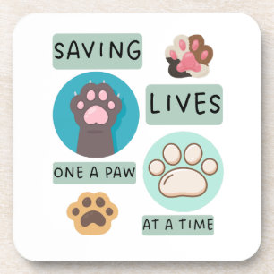 Saving Lives One Paw At A Time – Vet Animal Design Coaster