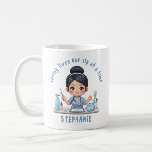 Saving Lives One Sip at a Time Nurse Coffee Mug