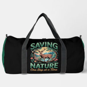 Saving Nature One Step at a Time Duffle Bag
