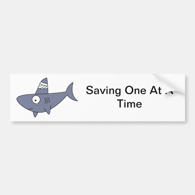 Saving One Shark Bumper Sticker (Front)