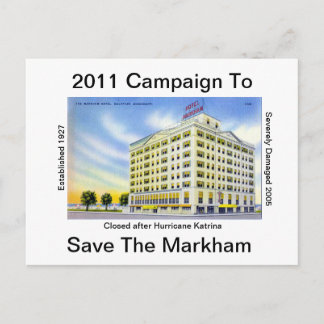 Saving The Historic Markham Hotel Postcard