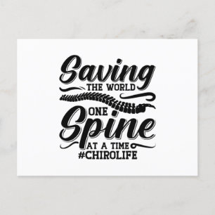 Saving The World Spine Chiropractic Chiropractor Postcard