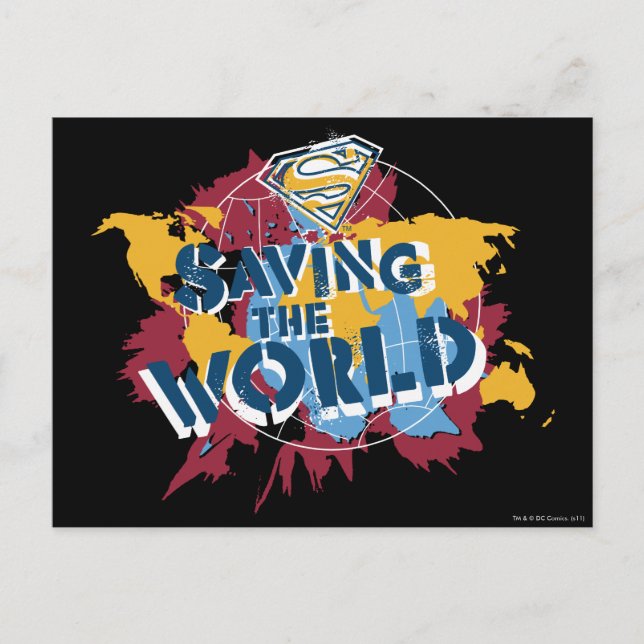 Saving the world with paint postcard (Front)