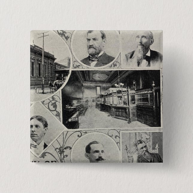 Savings Bank of Santa Rosa, California 15 Cm Square Badge (Front)