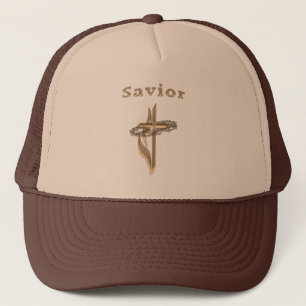 Savior gold cross trucker hat