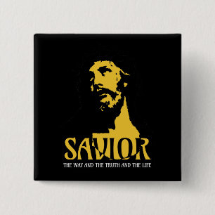 Savior The Way The Truth nd The Life 15 Cm Square Badge