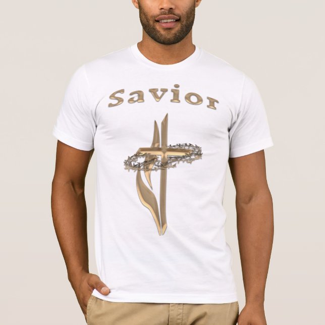 Saviour Christian cross T-Shirt (Front)