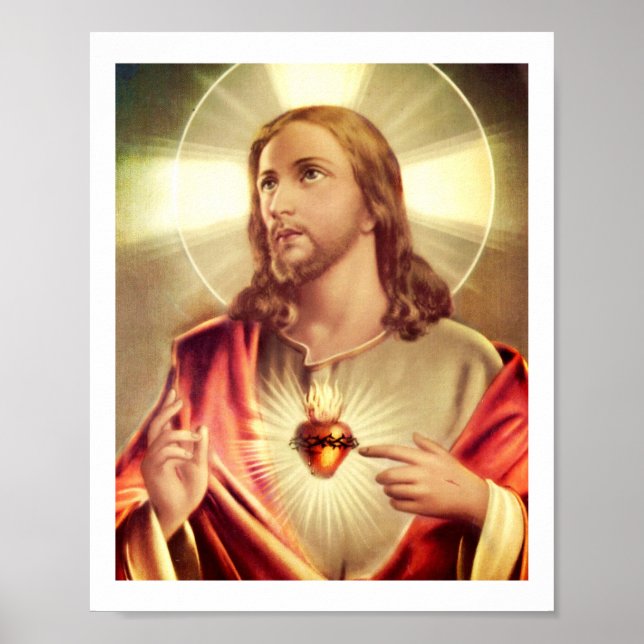 Saviour Eyes Raised Towards Heaven Poster (Front)