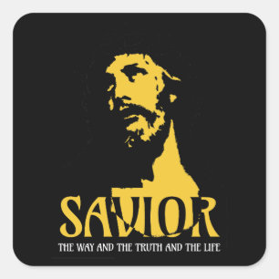 Saviour The Way The Truth nd The Life Square Sticker