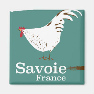 Savoie France Cockerel travel poster Magnet