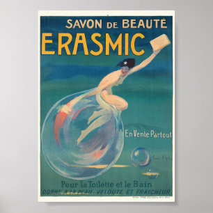 Savon De Beauté Erasmic France Vintage Poster 1912