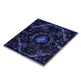 Savonnerie Carpet 1 (Blue) Ceramic Tile