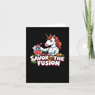 Savor The Fusion Unicorn Sticker  Card