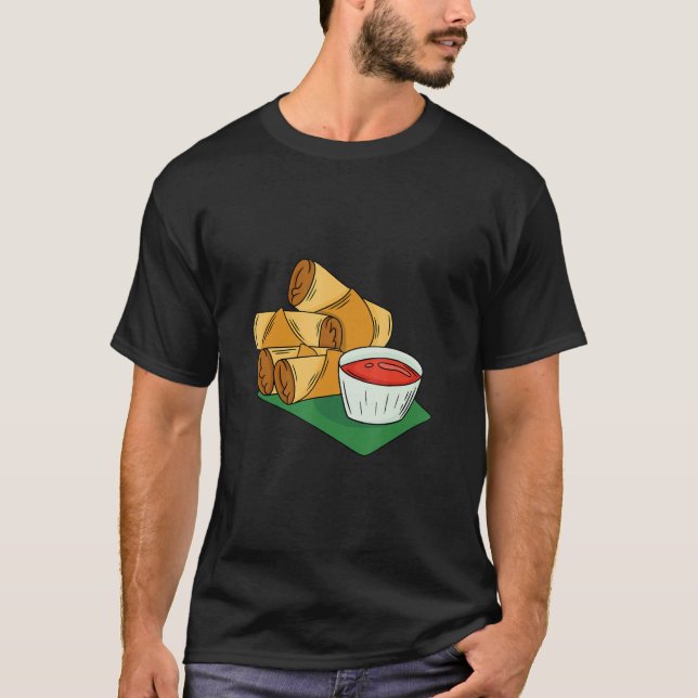 Savors the Cuteness of Lumpia Filipino Delight T-Shirt (Front)
