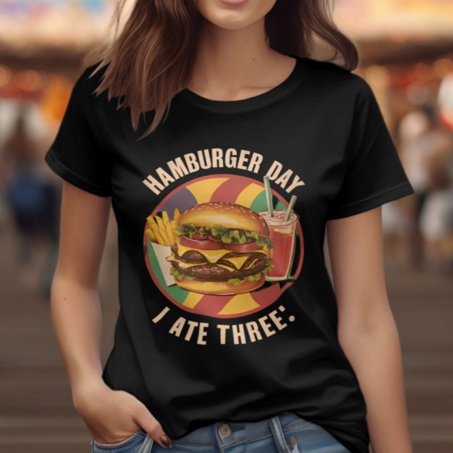 Savory Delights: Burger, Fries & Drink T-Shirt (Creator Uploaded)