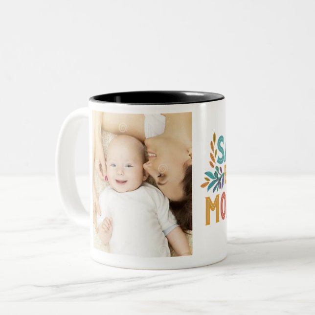 savour each moments Two-Tone coffee mug (Front Left)