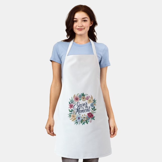 Savour the Moment Print Apron (Worn)