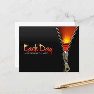 "Savour the moments" Motivation Affirmation Postcard