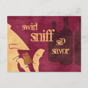 Savouring Wine Postcard