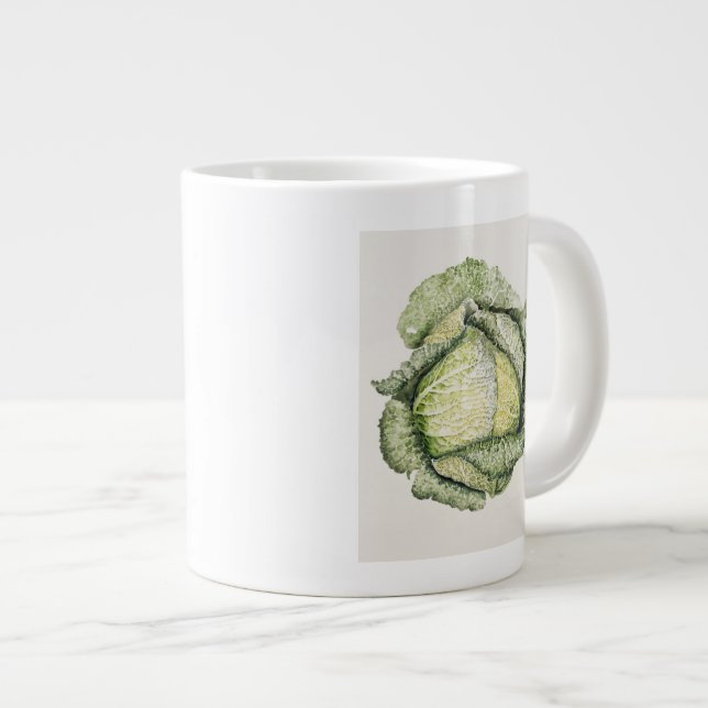 Savoy Cabbage Large Coffee Mug (Front Right)
