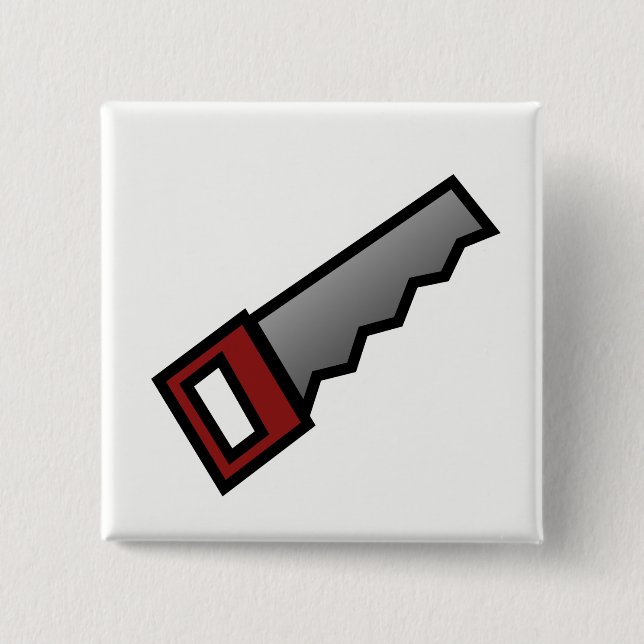 Saw 15 Cm Square Badge (Front)