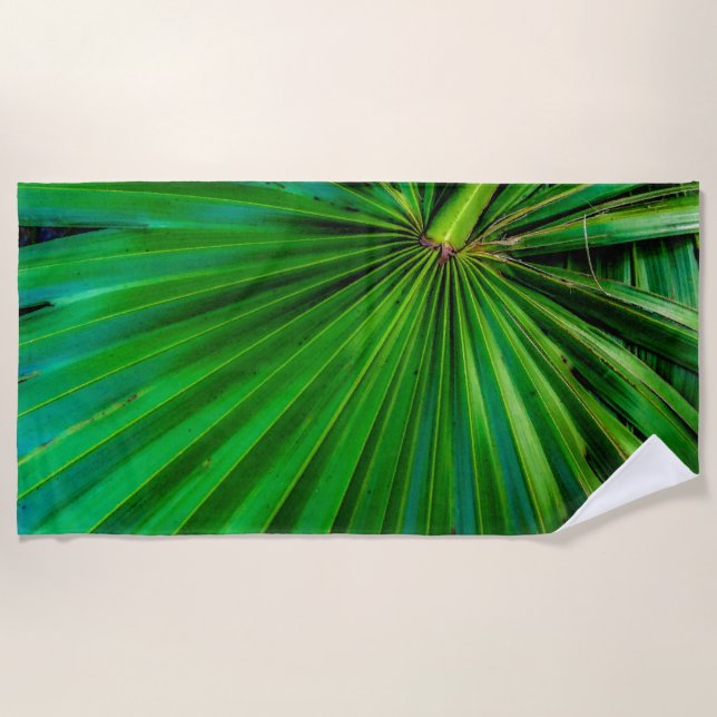 Saw Palmetto Fan Beach Towel (Front)