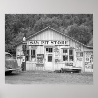 Saw Pit Store, 1940. Vintage Photo
