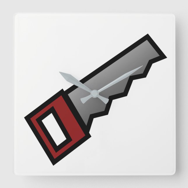 Saw Square Wall Clock (Front)