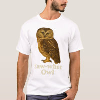 Saw-whet Owl T-Shirt: Raptor Bird Nature Design
