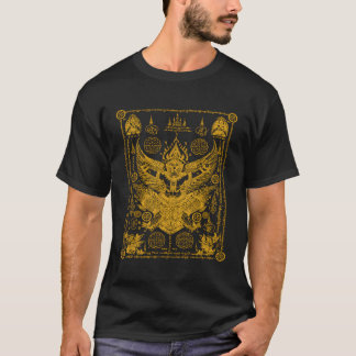 Sawadee Thai Traditional Sak Yant Thai Twin Tigers T-Shirt