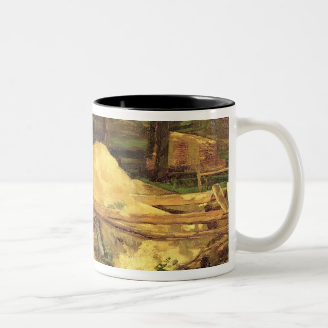 Sawdust Pit, 1876 Two-Tone Coffee Mug (Right)