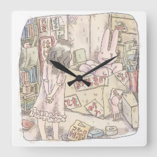 Sawdust Square Wall Clock
