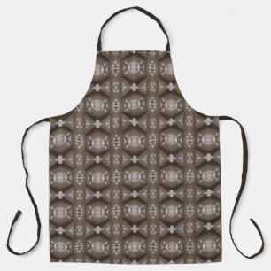 Sawtooth Edged Concentric Earth Tone Ombre Art Apron