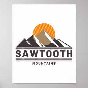 Sawtooth Mountains Idaho Forest Hiking Outdoors Poster