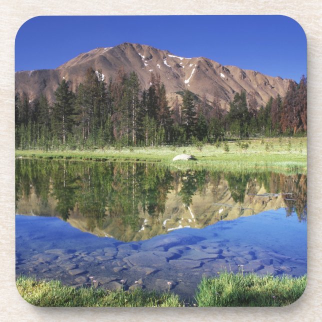 Sawtooth Mountains reflected in Fourth of July Coaster (Front)