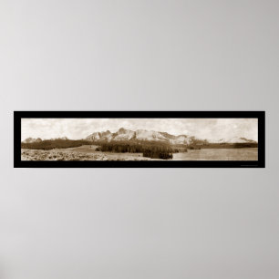 Sawtooth Mountains Stanley ID Photo 1936 Poster
