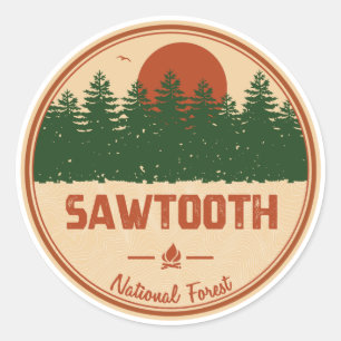 Sawtooth National Forest Classic Round Sticker