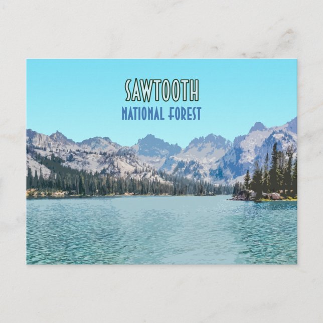 Sawtooth National Forest Idaho Postcard (Front)