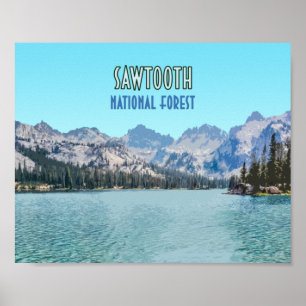 Sawtooth National Forest Idaho Poster