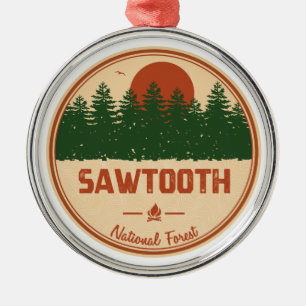 Sawtooth National Forest Metal Ornament