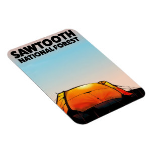Sawtooth National Forest Travel poster Magnet