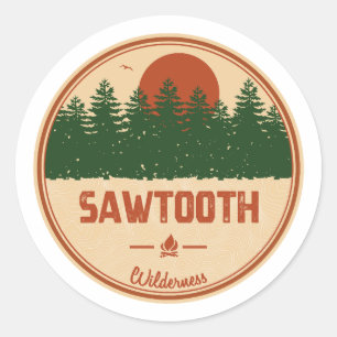 Sawtooth Wilderness Idaho Classic Round Sticker