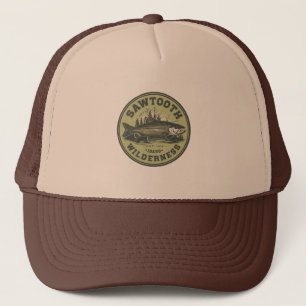 Sawtooth Wilderness Idaho Mountain Hiking Alpine Trucker Hat