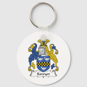 Sawyer Family Crest Key Ring