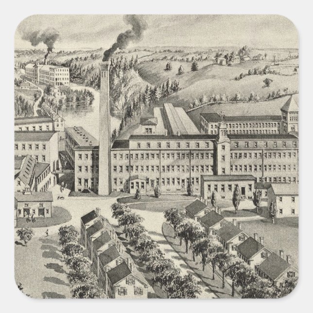 Sawyer Woollen Mills Square Sticker (Front)