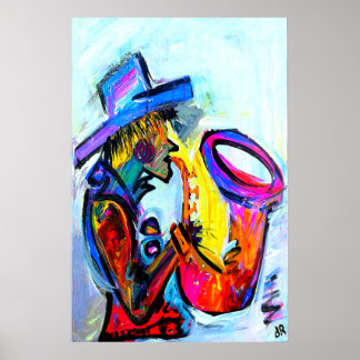 sax an abstract 24x36 poster