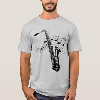 Sax and notes t-shirt