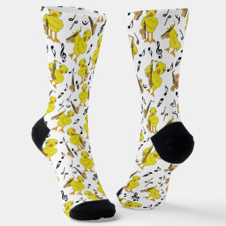 Sax Chick Saxophones Music Notes Socks